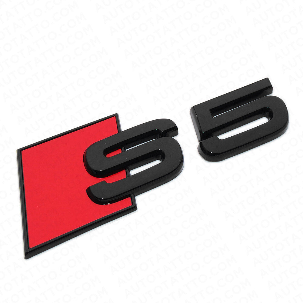 For Audi S5 Gloss Black Rear Letter Tail Badge Trunk Emblem Badge Logo Sport