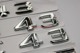 S63L + AMG + V8 BITURBO Letters Trunk Embl Badge Sticker for Mercedes Benz