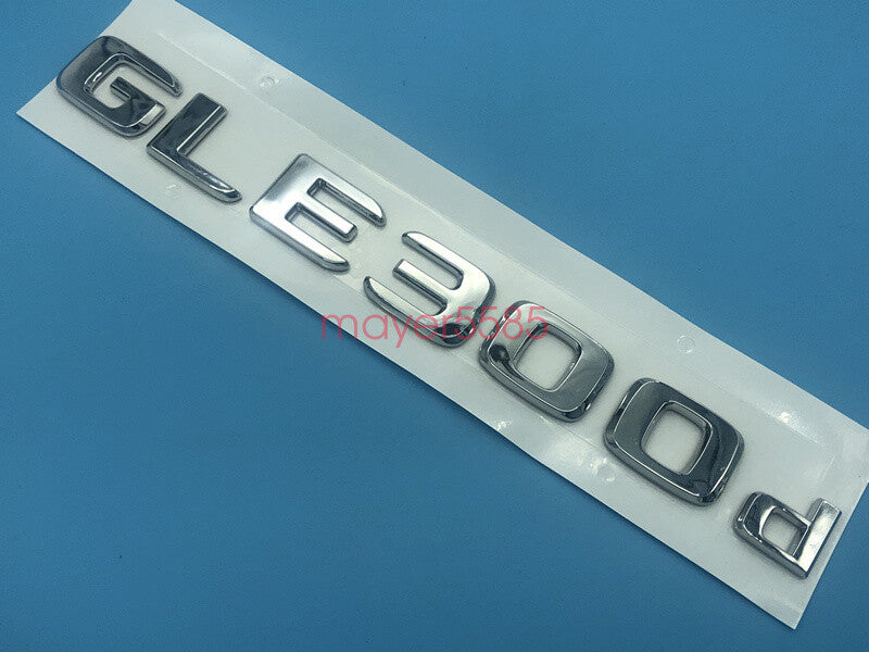Chrome " GLE300d " Number Letters Rear Trunk Badge Emblem for Mercedes Benz GLE