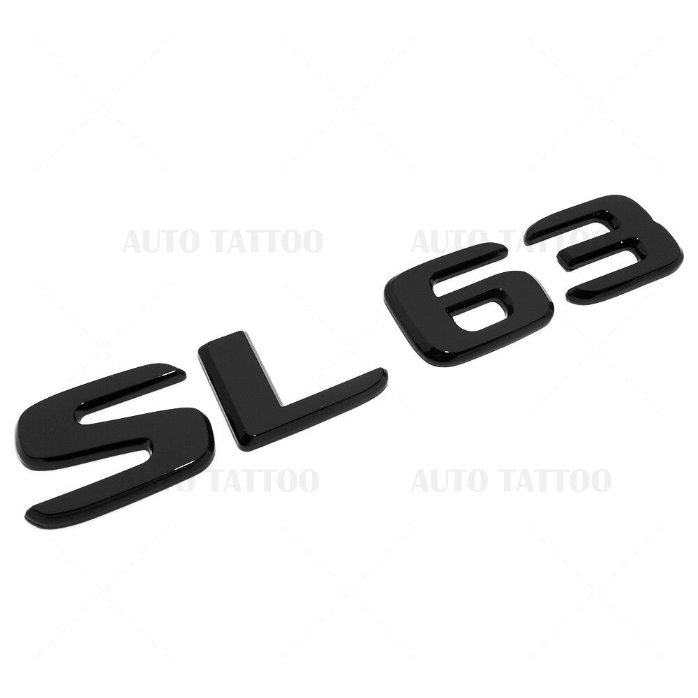 17+ SL 63 AMG Letter 3D Emblem Trunk Logo Nameplate Badge Decorate Gloss Black