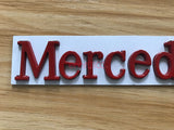 Gloss Red Logo Letters " Mercedes - Benz " Trunk Badge Emblem For Mercedes Benz