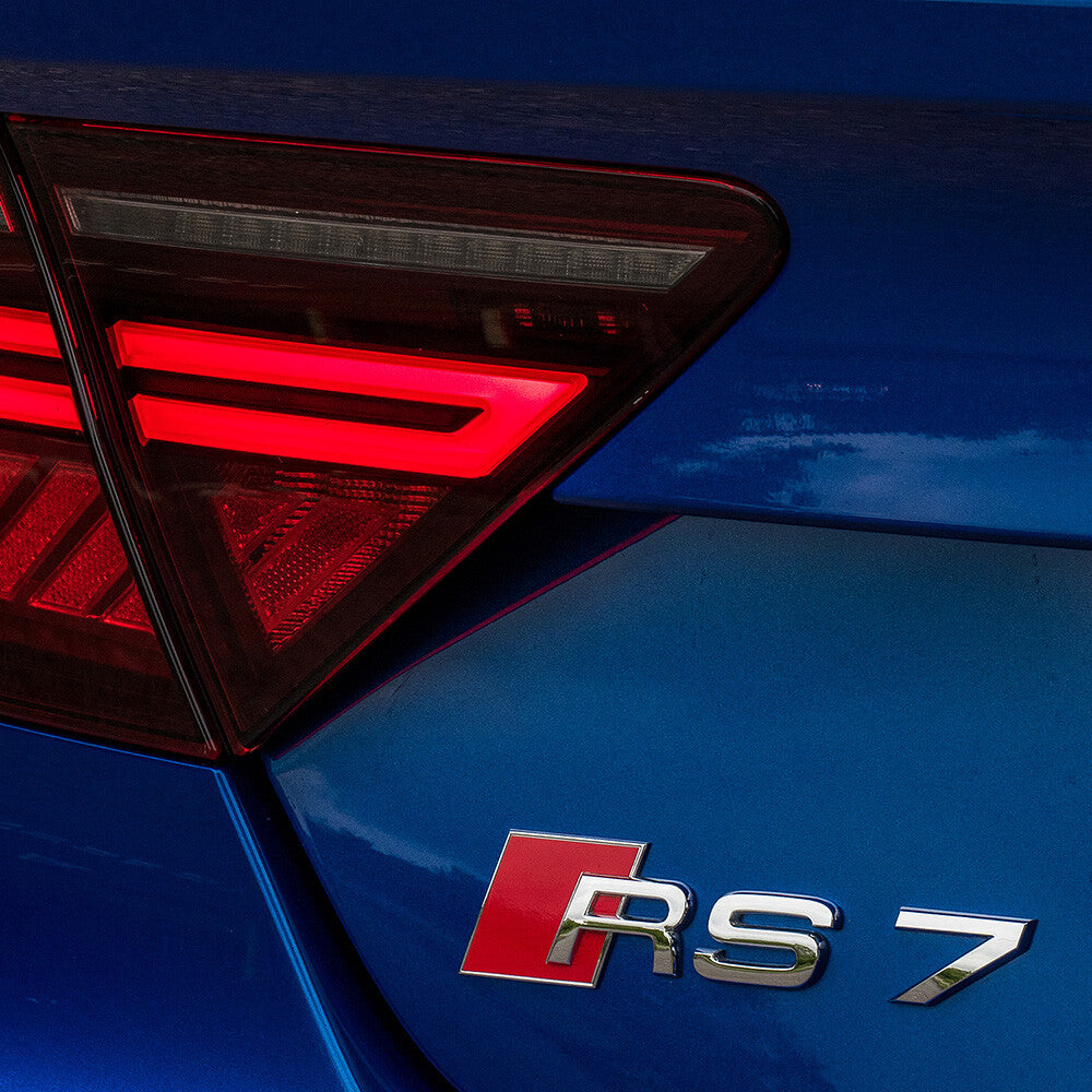 Audi RS 7 OEM Chrome Rear Letter Tail Nameplate Trunk Emblem Badge Sport Sline