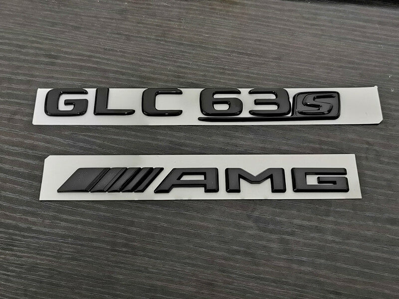 Gloss Black GLC63S AMG Trunk emblem badge For Mercedes-Benz GLC Class