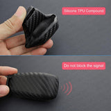 Carbon Fiber Style For New Mercedes Remote Key Fob Case Shell Keychain Protect