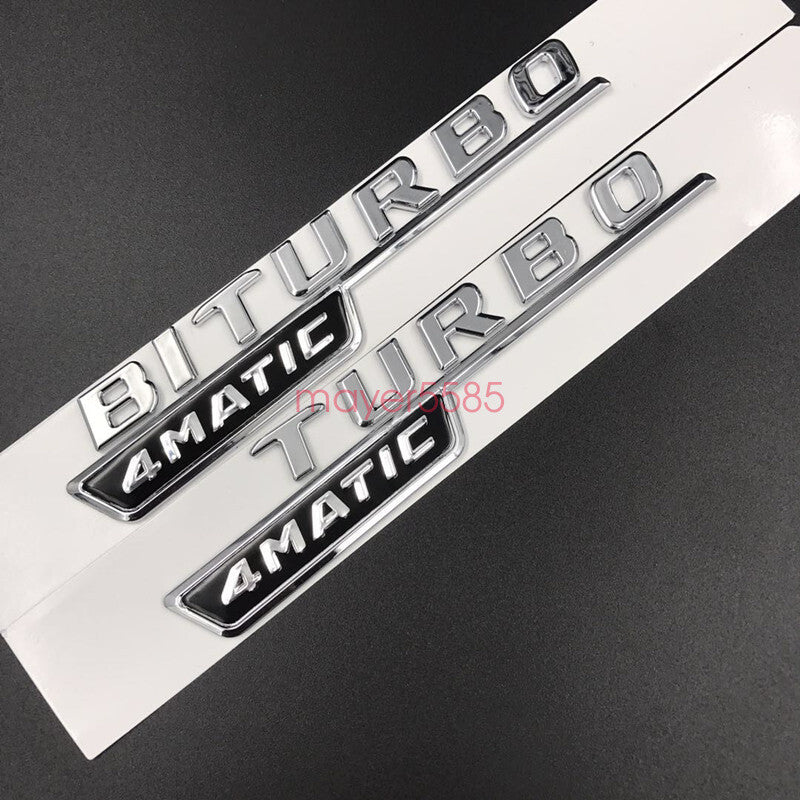 A45 BITURBO AMG Chrome Side Decal Badge Sticker for Mercedes-Benz A45 A180 A200