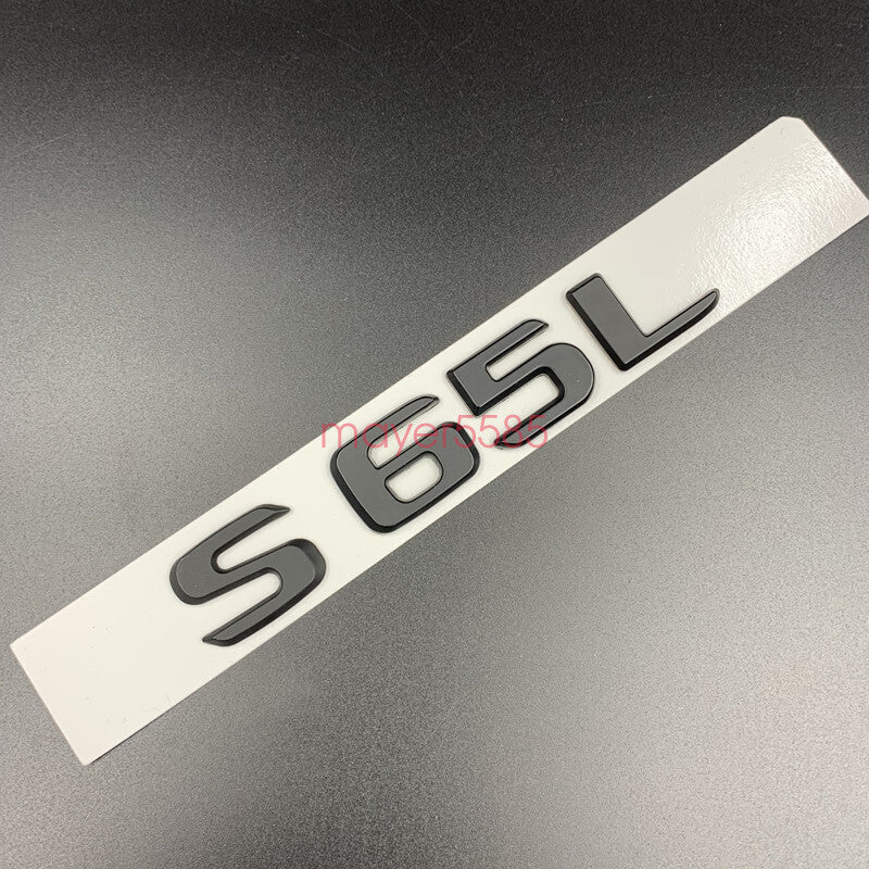 Glossy Black S65L AMG V12 BITURBO Trunk Emblem Badge Sticker For Mercedes Benz