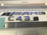 2018 " C43s + sAMG" High quality Rear Trunk Emblem Decal Badge FOR Mercedes Benz