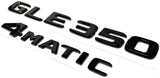 2pcs GLE350 + 4MATIC Gloss Black Rear Trunk Emblem Badge Nameplate Decal Numbers