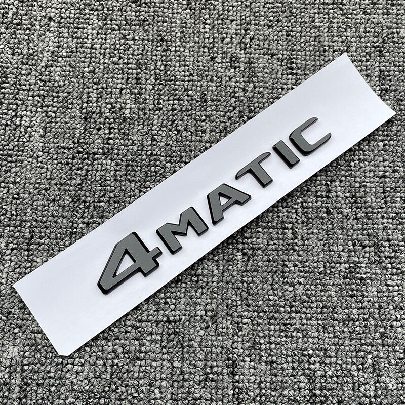Gloss Black 4MATIC Emblem 2017+ Rear Trunk Lid Badge AMG For Mercedes Benz