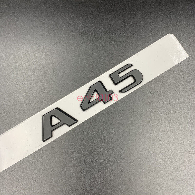 Matte black A45 AMG TURBO 4 MATIC Trunk Emblem Badge Sticker For Mercedes Benz