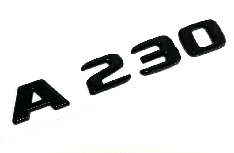GLOSS BLACK A230 FOR MERCEDES REAR TRUNK EMBLEM BADGE NAMEPLATE DECAL NUMBERS