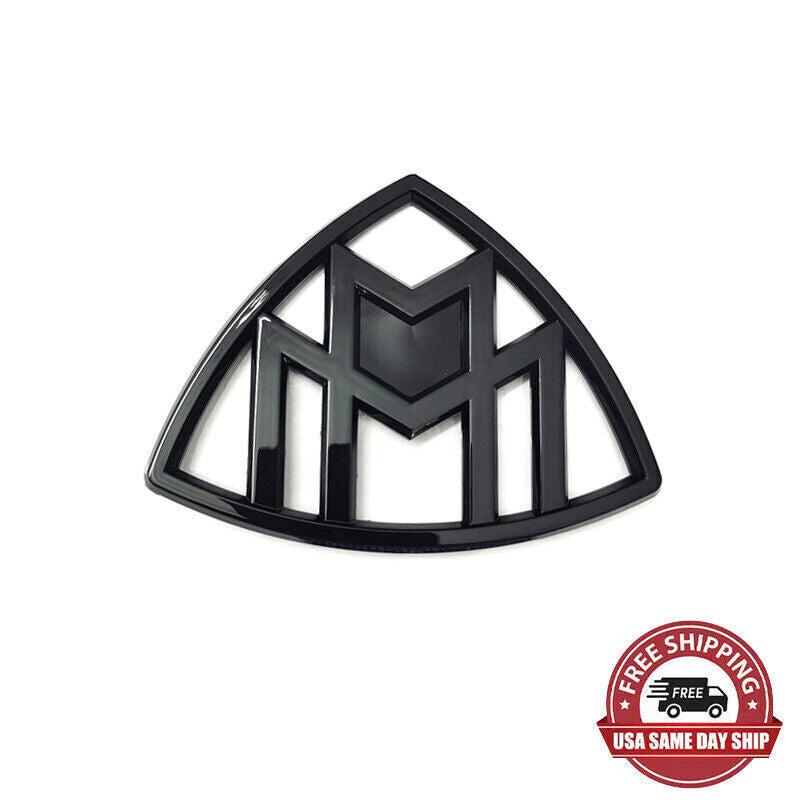 Gloss Black Maybach Trunk Hatch Emblem vertical Badge For Benz S-Class W222