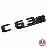15-16 C 63 S AMG Letter Emblem Trunk 3D Logo Badge Decorate Sport Matte Black