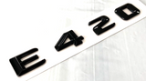 1PCS GLOSS BLACK E420 FOR MERCEDES E420 REAR TRUNK EMBLEM BADGE NAMEPLATE