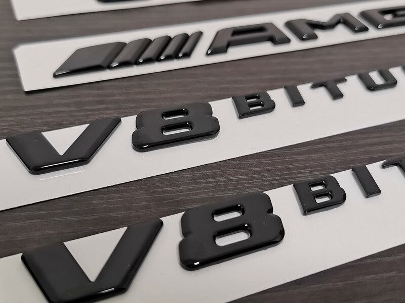 Gloss Black GLE63S AMG S V8 BITURBO PACKAGE Trunk Emblem Badge Sticker W166 C292