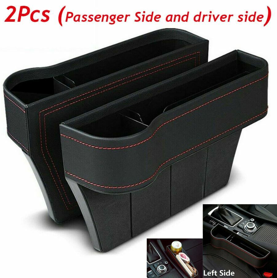 2x Seat Crevice Box Storage Cup Holder Organizer Auto Gap Pocket Stowing Accessory Car Accessory