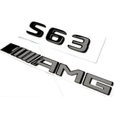 Gloss Black S63 AMG Rear Star Emblem Badge for Mercedes Benz W222 S63 SEDAN ONLY