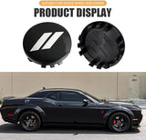 4pc Set 63mm White Slash Wheel Center Caps For Dodge Charger Challenger Durango
