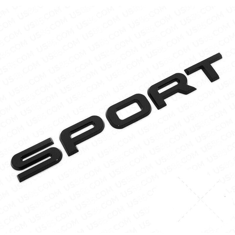 Gloss Black Sport Tailgate Emblem Badge Replaces Range Land Rover Fender Rear