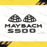 4pcs Gloss Black ABS Trunk Emblem Badge Sticker for S-Class W222 Maybach S500