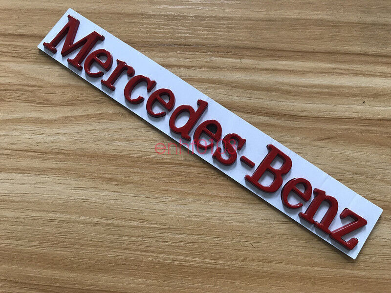 Gloss Red Logo Letters " Mercedes - Benz " Trunk Badge Emblem For Mercedes Benz