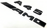 A45 + AMG BLACK FOR MERCEDES REAR TRUNK EMBLEM BADGE NAMEPLATE DECAL NUMBERS