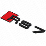 Audi RS 7 Gloss Black Rear Letter Tail Nameplate Trunk Emblem Badge Sport Sline
