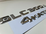 GLC300d 4Matic Silver Chrome Letter Number Rear Boot Badge Emblem For Mercedes