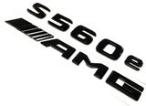 S560e+AMG BLACK FOR MERCEDES REAR TRUNK EMBLEM BADGE NAMEPLATE DECAL NUMBERS