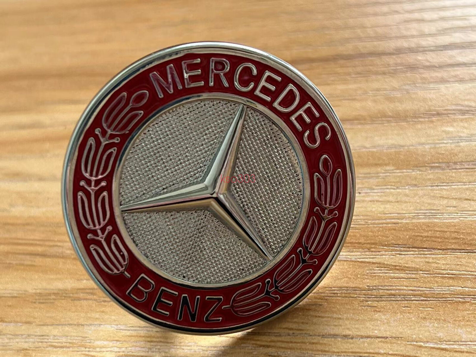 Chrome RED Front Grille Badge Emblem for Mercedes-Benz W205 W222 A2228170116