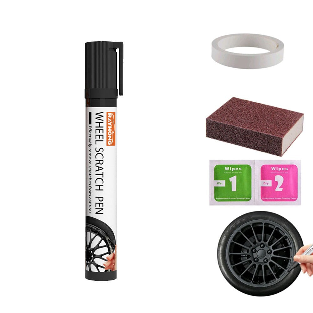 1Set Car Wheel Rim Scratch Repair Pen Touch Up Paint Tool Kit  Car Accessories