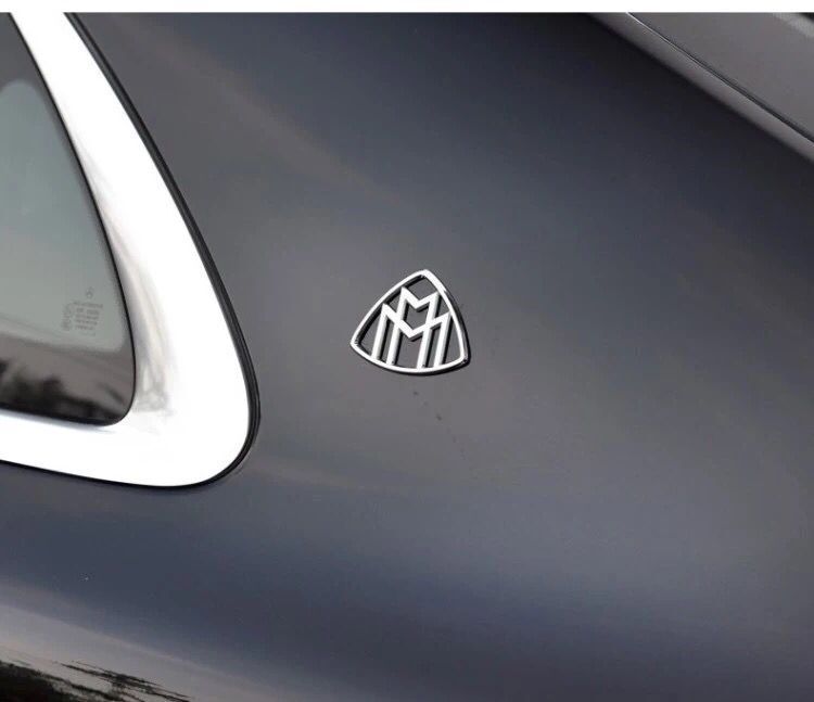 Silver 4pcs " MAYBACH " Emblem Auto Badge Trunk for Mercedes-Benz S400 S500