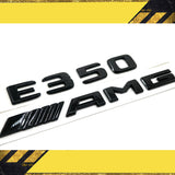 E-CLASS E350 GLOSS BLACK SET AMG E350 REAR TRUNK BADGES EMBLEMS STICKER