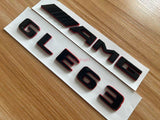 Black RED Number Letters Rear Trunk Badge Emblem for Mercedes  GLE63 AMG