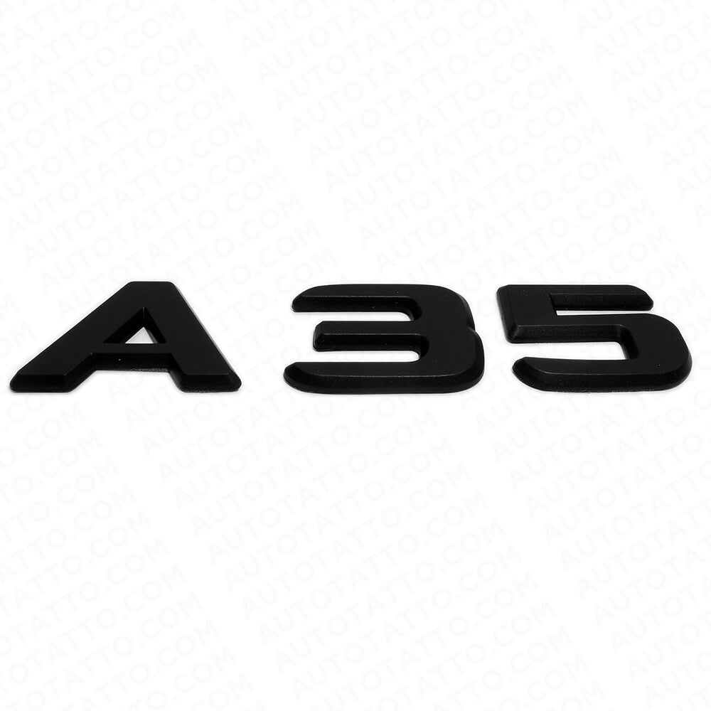 A35 AMG Letter Emblem 3D Trunk Logo Nameplate Badge Decorate Sport Matte Black