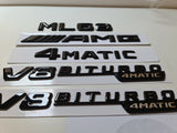 ML63 AMG 4matic v8 Gloss Black Letter Number Rear Boot Badge Emblem FOR Mercedes
