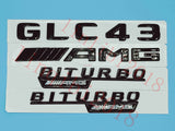 Gloss Black Flat " GLC43 AMG BITURBO" Trunk Embl Badge Sticker for Mercedes Benz