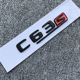 C63s Letters Trunk Emblem Badge Sticker for Mercedes Benz C63 AMG S Flat