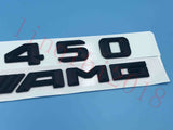 Matte Black "C450 + AMG" Letters Trunk Embl Badge Sticker for NEW SET C450