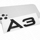 For Audi A3 Gloss Black Rear Letter Tail Badge Trunk Emblem Badge Logo Sport