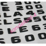 Black A45 AMG TURBO 4MATIC Trunk Fender Letters Badges Emblems for Mercedes  ben