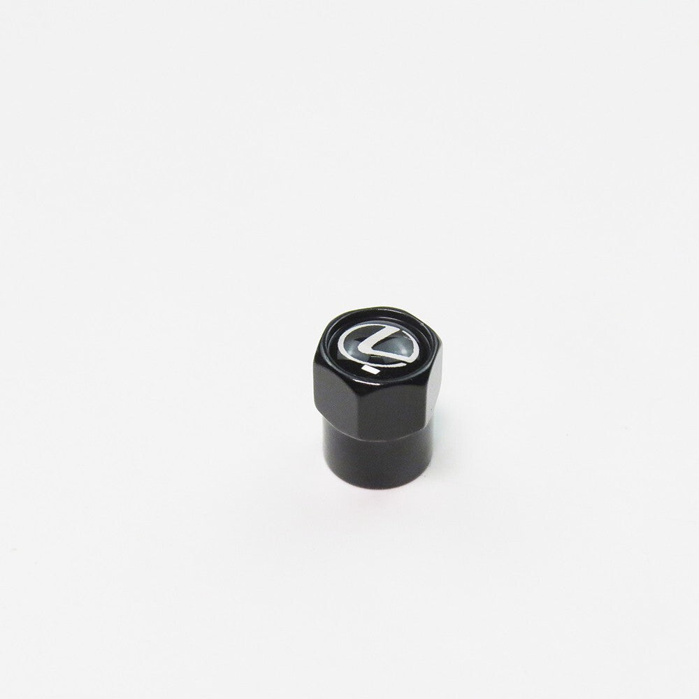 Compatible with Lexus 4Pcs Tire Valve Stem Caps Anodized Aluminum Set - Black