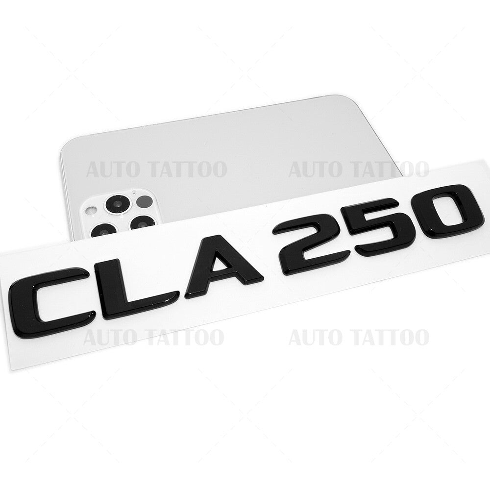 17-21 CLA 250 Emblem Trunk Lid Letter Logo Nameplate Badge Decorate Gloss Black