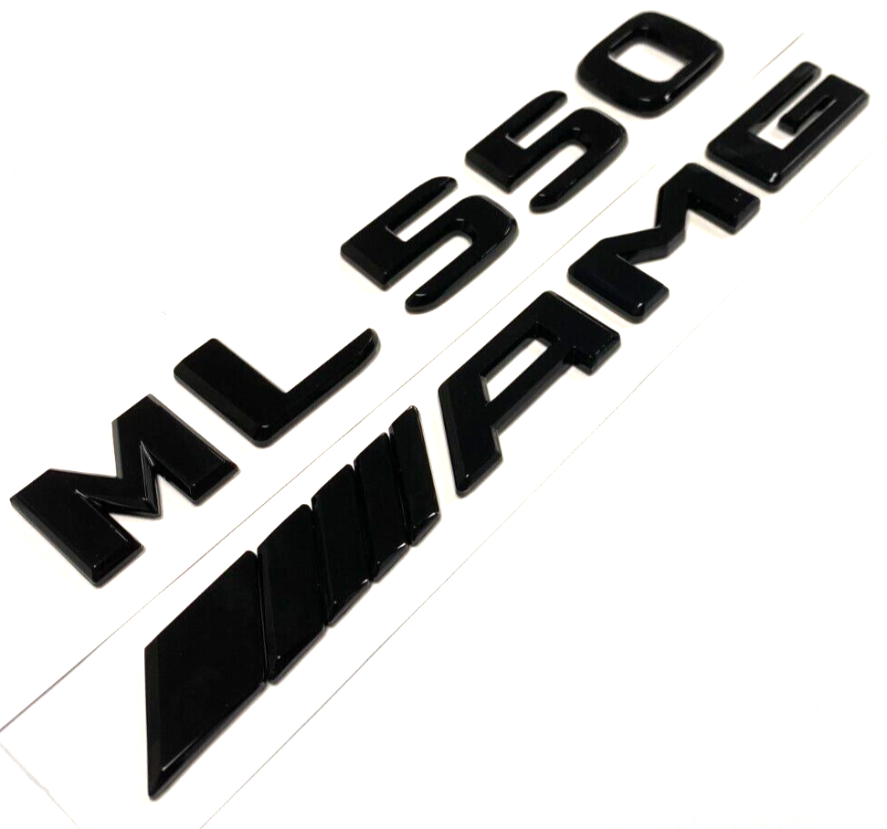 BLACK ML550+AMG FOR MERCEDES REAR TRUNK EMBLEM BADGE NAMEPLATE DECAL NUMBERS