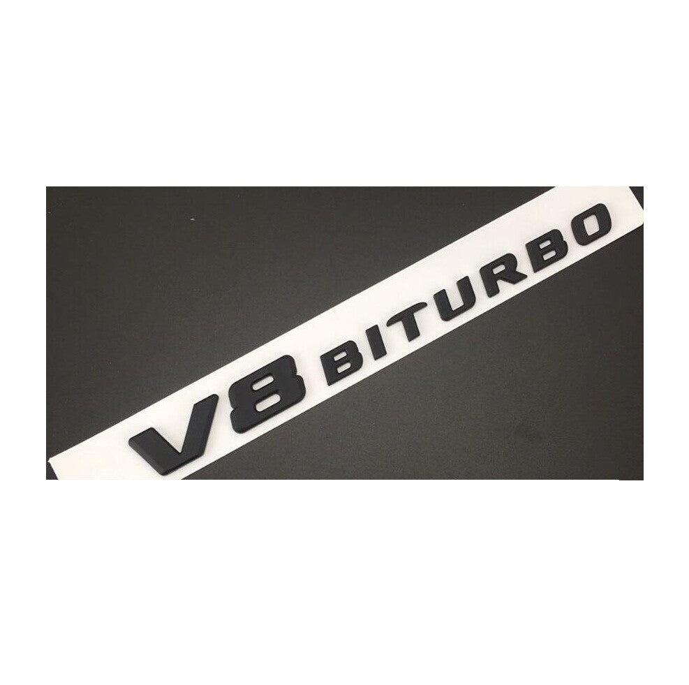 Black GLS63 AMG V8 BITURBO Trunk Fender Emblems Badges for Mercedes Benz X166