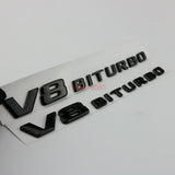Matte black C63s AMG V8 BITURBO Trunk Emblem Badge Sticker for Mercedes Benz C63