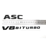 1Set 3D Gloss Black“AMG + C 63 S + BITURBO” Emblem car sticker for Mercedes Benz