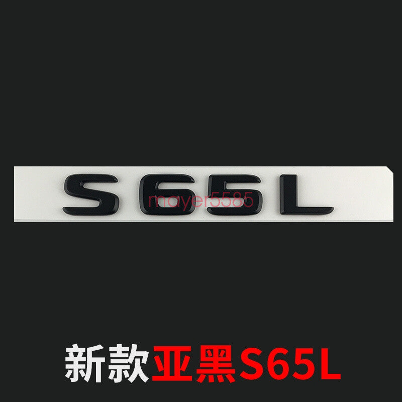 S65L AMG V12 BITURBO Trunk Emblem Badge Sticker for Mercedes Benz Matte black