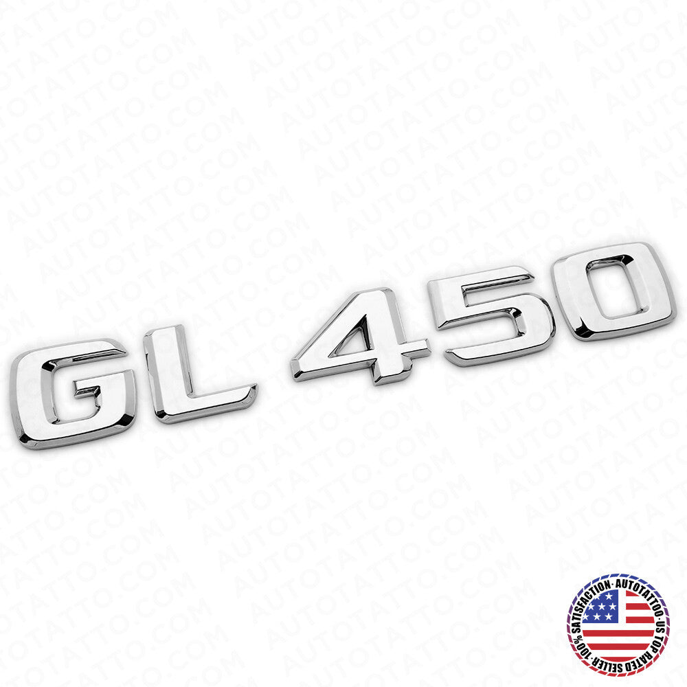 Benz GL 450 AMG Letter Emblem Trunk Logo Nameplate Badge Decorate Sport Chrome