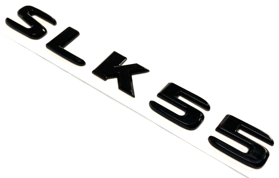 SLK55 BLACK FOR MERCEDES REAR TRUNK EMBLEM BADGE NAMEPLATE LETTER NUMBERS